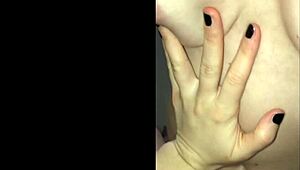 Two lesbian girls trib in homemade video with loud moans and orgasm