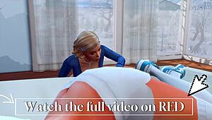 Lustful futanari stepmom seduces straight daughter in Sims 4 anime hentai animation