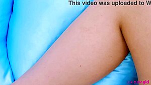 Beautiful blonde model seductively shows off her curves.