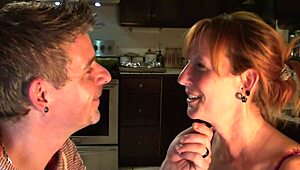 aww, me n my cute canadian couple just chillin in the kitchen, ya know?