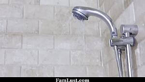 fucking my slutty stepsister in the shower real quick