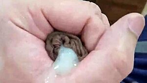 Young cute twink slowly cums in homemade solo