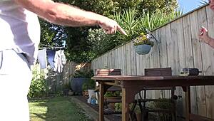 NZ MILF Slut Fucked on Picnic Table with Neighbor Views