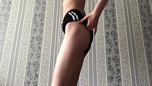 student undresses on camera for a wild deepthroat session