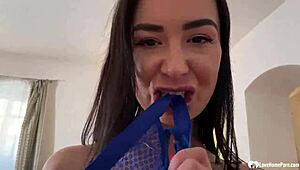 Gorgeous Amateur Chick Teases Her Wet Pussy On Homemade Camera