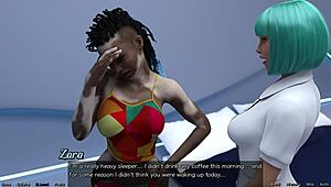 hot black women fuck in 3d space game outfit!
