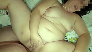 chubby wife bent over getting her pussy fucked hard by husband with cumshot