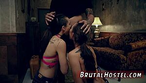 Daisy Summers experiences first bondage domination with Aidra Fox and Kharlie