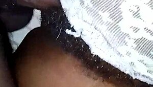 this housewife in black panties seduces me to taste her tight pussy, and i dive in for creampie fun!