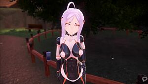 Sex doll dances teasingly in monster girl island