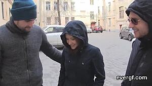 Bankrupt lover lets frisky buddy fuck his ex-girlfriend for cash