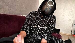 Squid Game Aku Kocok Batang Ahli Pancut Tetek 😈💦