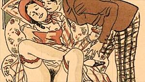vintage erotic illustration catches the eye with classic charm