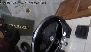 Latina Amateur Fucks Friend In Bathroom Uniform