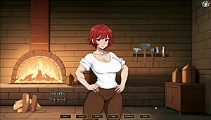 Tomboy Love In Hot Forge Hentai Game Ep 1 Masturbates Thinking Of You With Intense Action