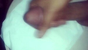 Check out this shaved cock in the bathroom