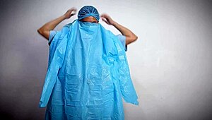 dominafire explores medical glove fetish in asmr session