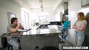 Broke Teen Sucks Roommates' Cocks!