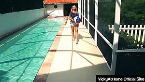 Big Boobed Vicky Vette Soaping Her Hairy Cunt While Masturbating