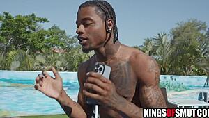 Ebony step sister wants to see step brothers cock