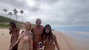 Man, I threw a wild orgy at the nudist beach with my hot friends!