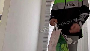 Defi Inconnu Gets Bent Over and Fucked by Uber Eats Delivery Guy on Hidden Cam