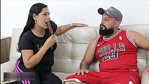 A fat bodybuilder gets his cock sucked by his mother-in-law in a hot scene.