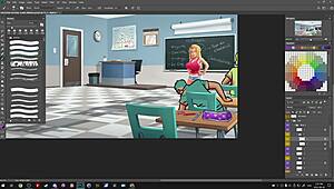 Darkcookie plays erotic summertime saga game.