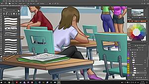 Darkcookie plays erotic summertime saga game.