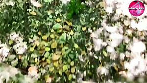 saw solo hentai girl masturbating while camping