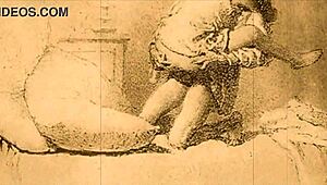 vintage erotic illustration catches the eye with classic charm