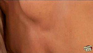 Hey, check this blonde with big natural tits getting anal on a red couch! 😍