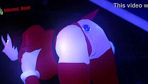 Animated Christmas hentai with lesbian action and squirting orgasms