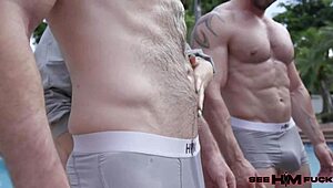 Danny Steele and Kyler Quinn in hot gay scene with ass licking and armpit fetish