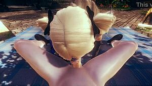 Genshin Impact Hentai - Pov Fischl Blowjob And Cum At Her Face