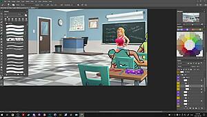 Darkcookie plays erotic summertime saga game.