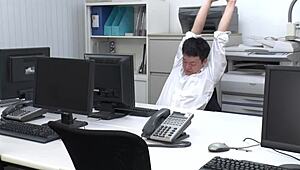 Rei Kitajima, Big-Breasted Office Lady, Dominates Colleagues