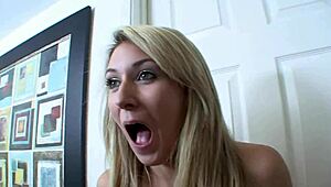 cute teen step sister lilly banks surprises step brother in action