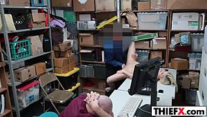 hot teen thief at work