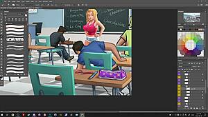 Darkcookie plays erotic summertime saga game.