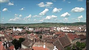 top view of sibiu romania captures stunning tourist sights