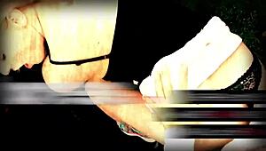 i offer roadside full service for just e50, taking it deep with pantyhose on.