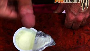 Testy yogurt surprise, wanna taste this cum treat?