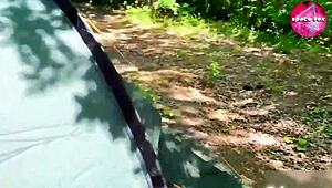 saw solo hentai girl masturbating while camping