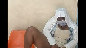 Amateur Black Woman With Big Pussy Lips Almost Caught Masturbating