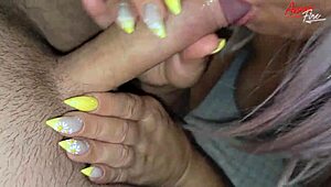 I've Long Dreamed of Cumming in My Stepmother's Mouth After Sneaking Into Her Bedroom. Barefoot Blonde Teases in Panties.