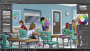 Darkcookie plays erotic summertime saga game.