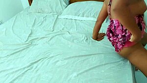 Stepfather seduces his stepdaughter in this hot scene.