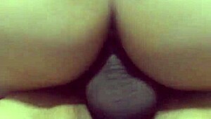 Wife sitting hard on the young friend's big cock, threesome fun!