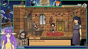 In this witch trainer game, the sexy brunette teacher gets involved